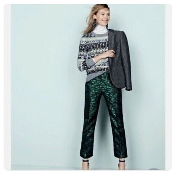 J. CREW “CITY FIT” WOMEN ELEGANT FINISH GREEN DRESS CROP PANTS size 6 - Picture 12 of 12